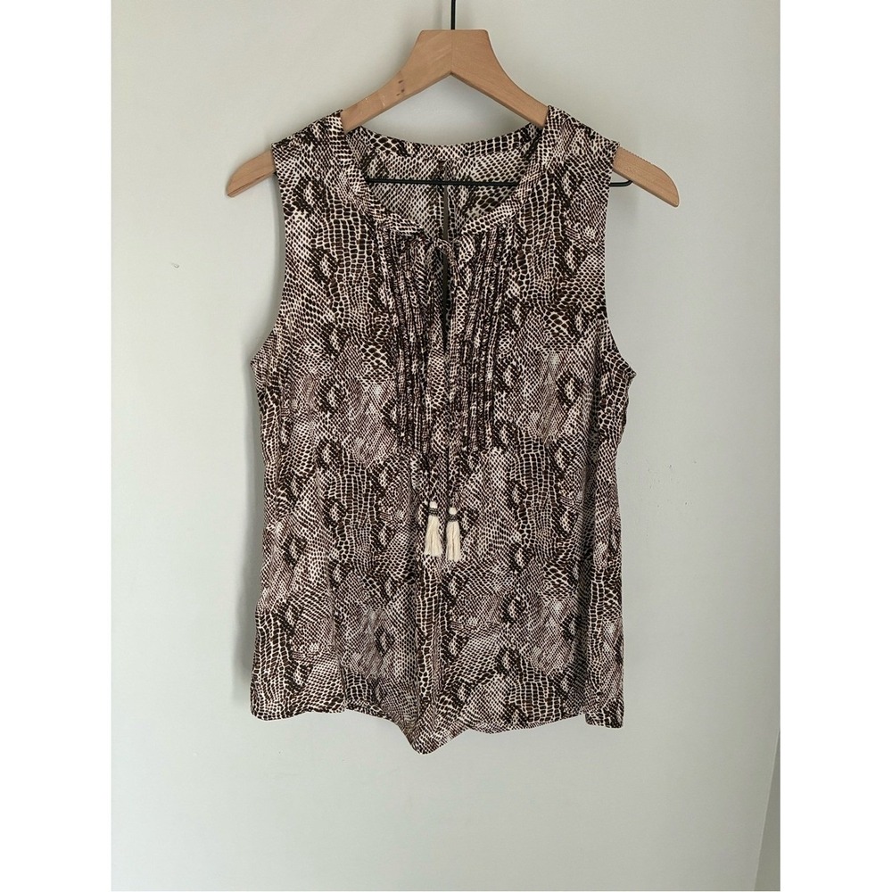 Daniel Rain Snakeskin Python‎ Sleeveless Blouse